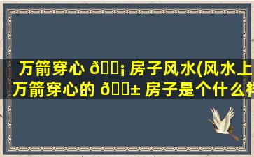 万箭穿心 🐡 房子风水(风水上万箭穿心的 🐱 房子是个什么样子的)